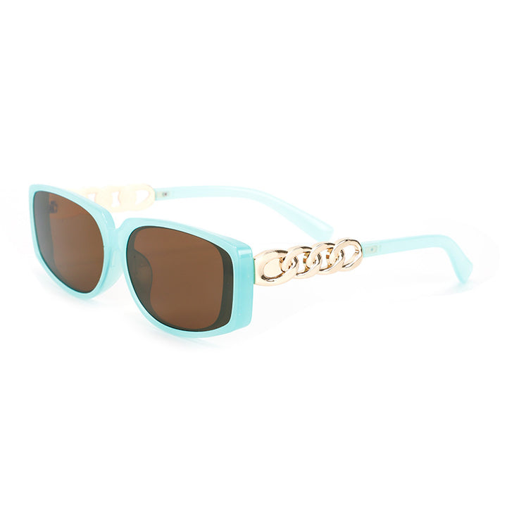 Women's square designer sunglasses with gold details Bowlift