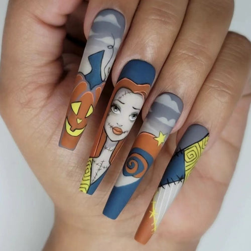 Creative Halloween-themed artificial nails Bowlift