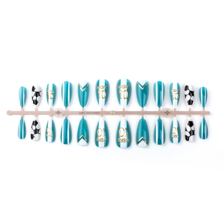 Glamorous Sporty Artificial Nail Set Bowlift