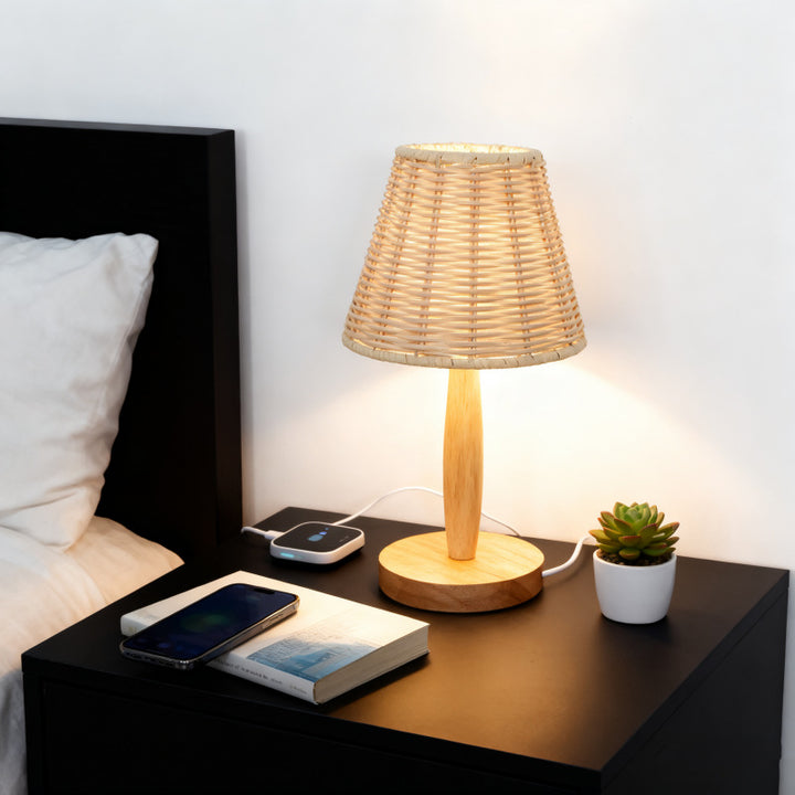 Woven Table Lamp Bowlift