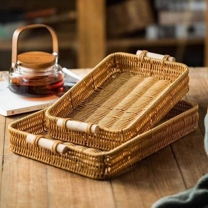 Rectangular Woven Storage Basket Bowlift