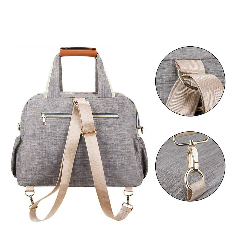 Ladies diaper bag with integrated changing mat Bowlift