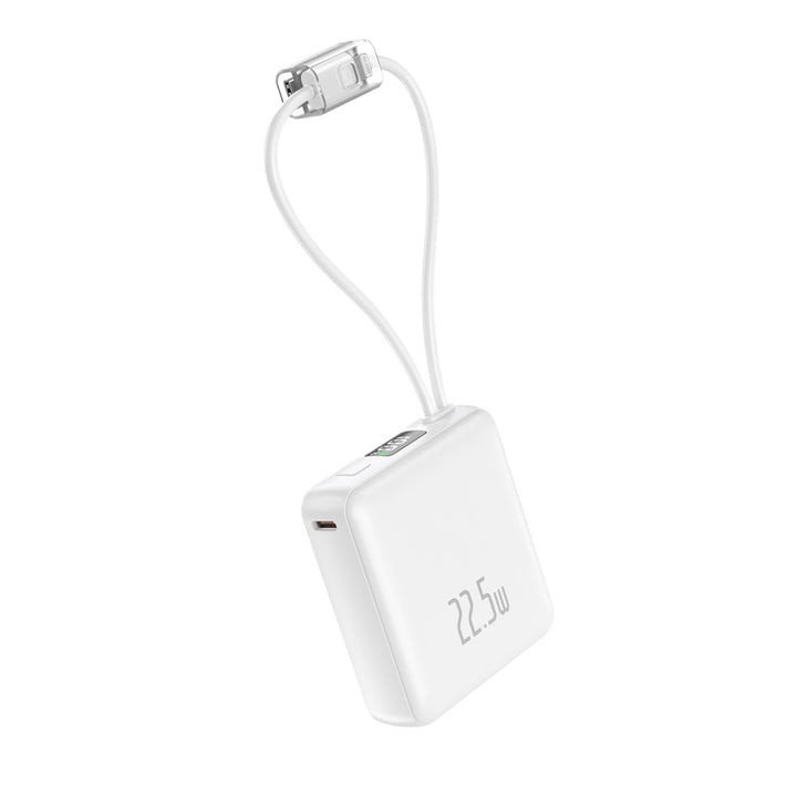 Portable fast charger with integrated cables Bowlift