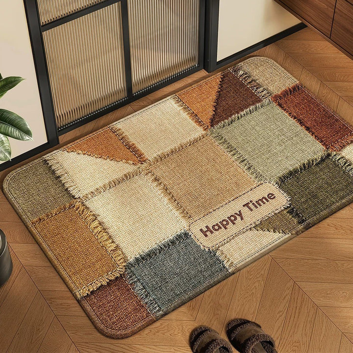 Cozy Patchwork Bath Mat Bowlift