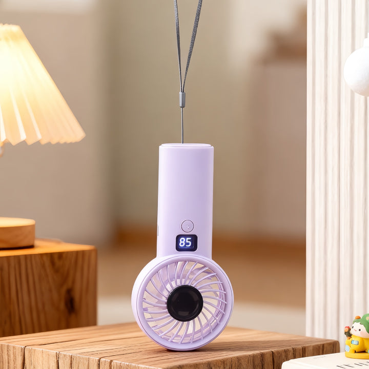 Ladies Portable Hand Fan with LED Display and Lightweight Design Bowlift