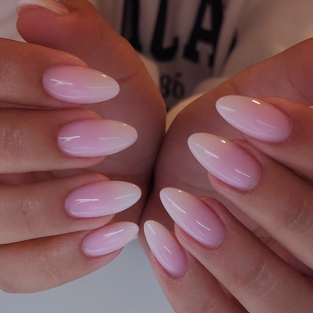 Artful Nail Extensions with Elegant Ombre Effect Bowlift