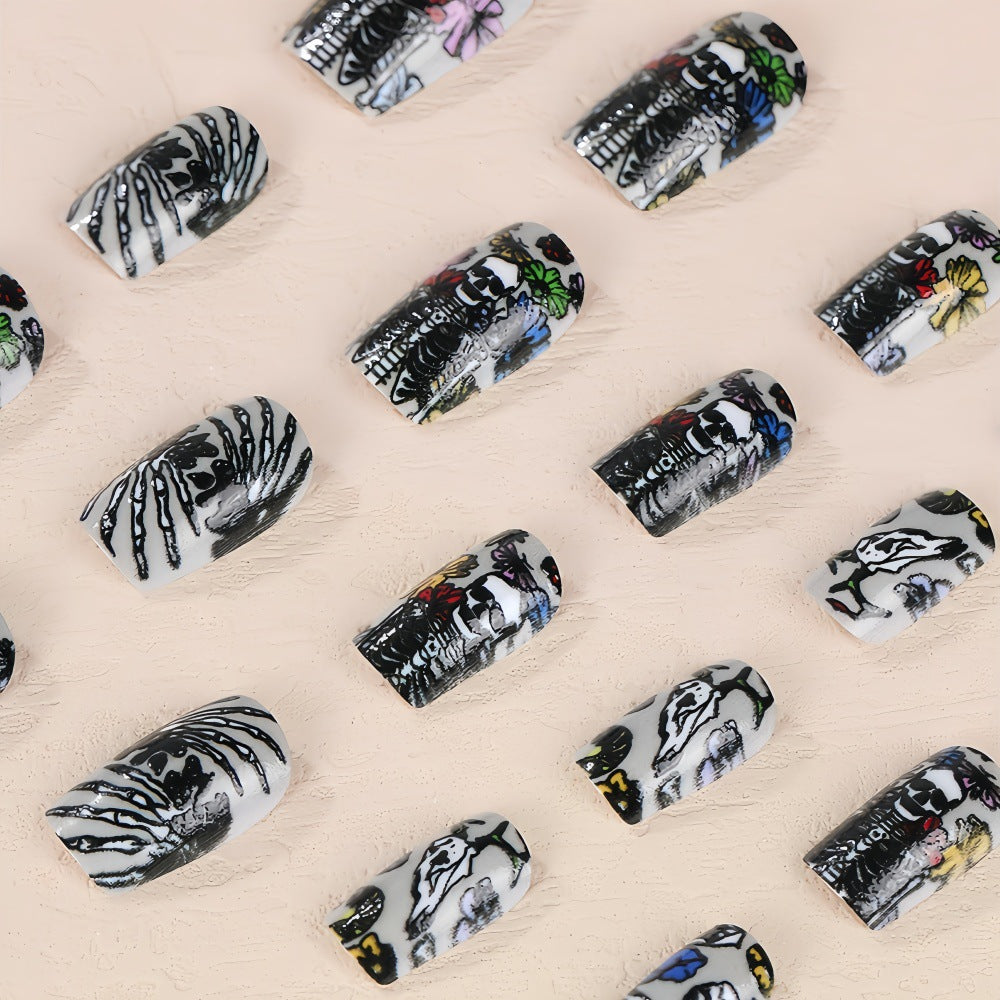Creative Skeleton Nail Design Bowlift