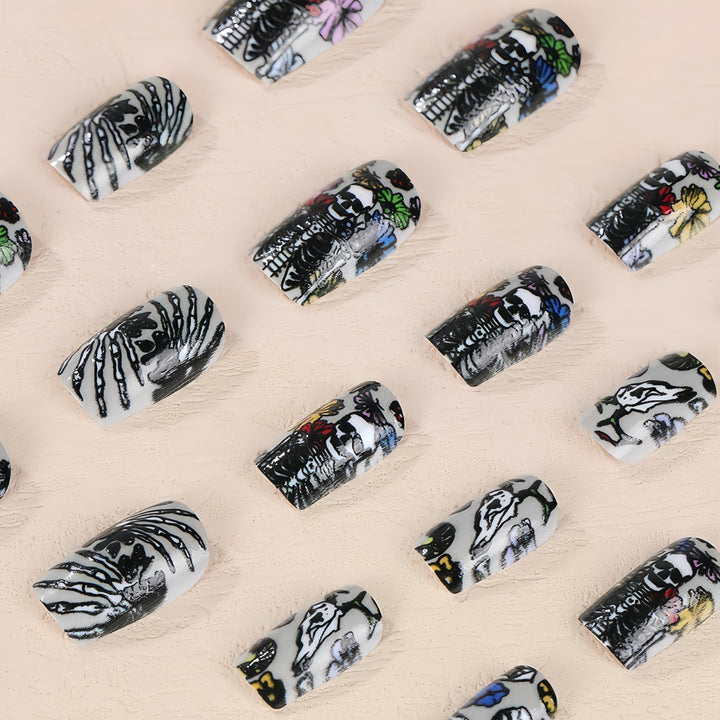 Creative Skeleton Nail Design Bowlift