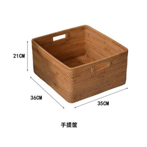 Women rectangular storage basket made of natural material Bowlift