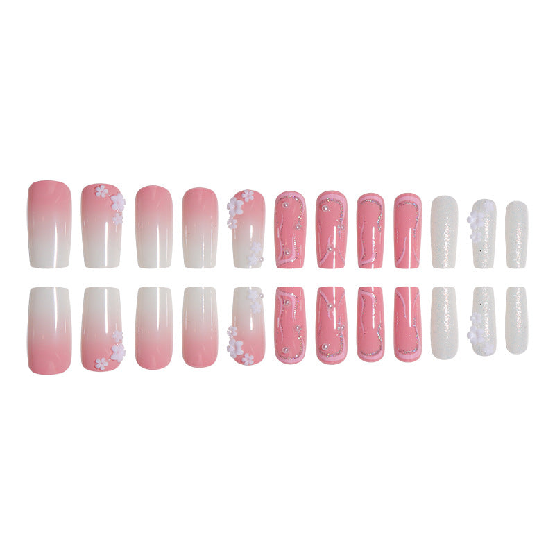 Decorative Floral Nail Art Extensions Bowlift