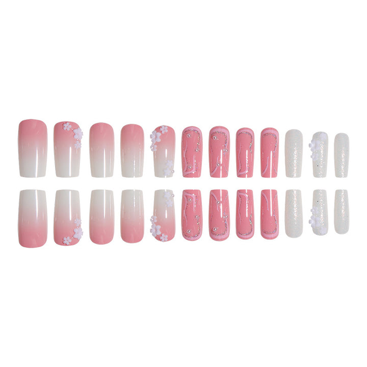 Decorative Floral Nail Art Extensions Bowlift