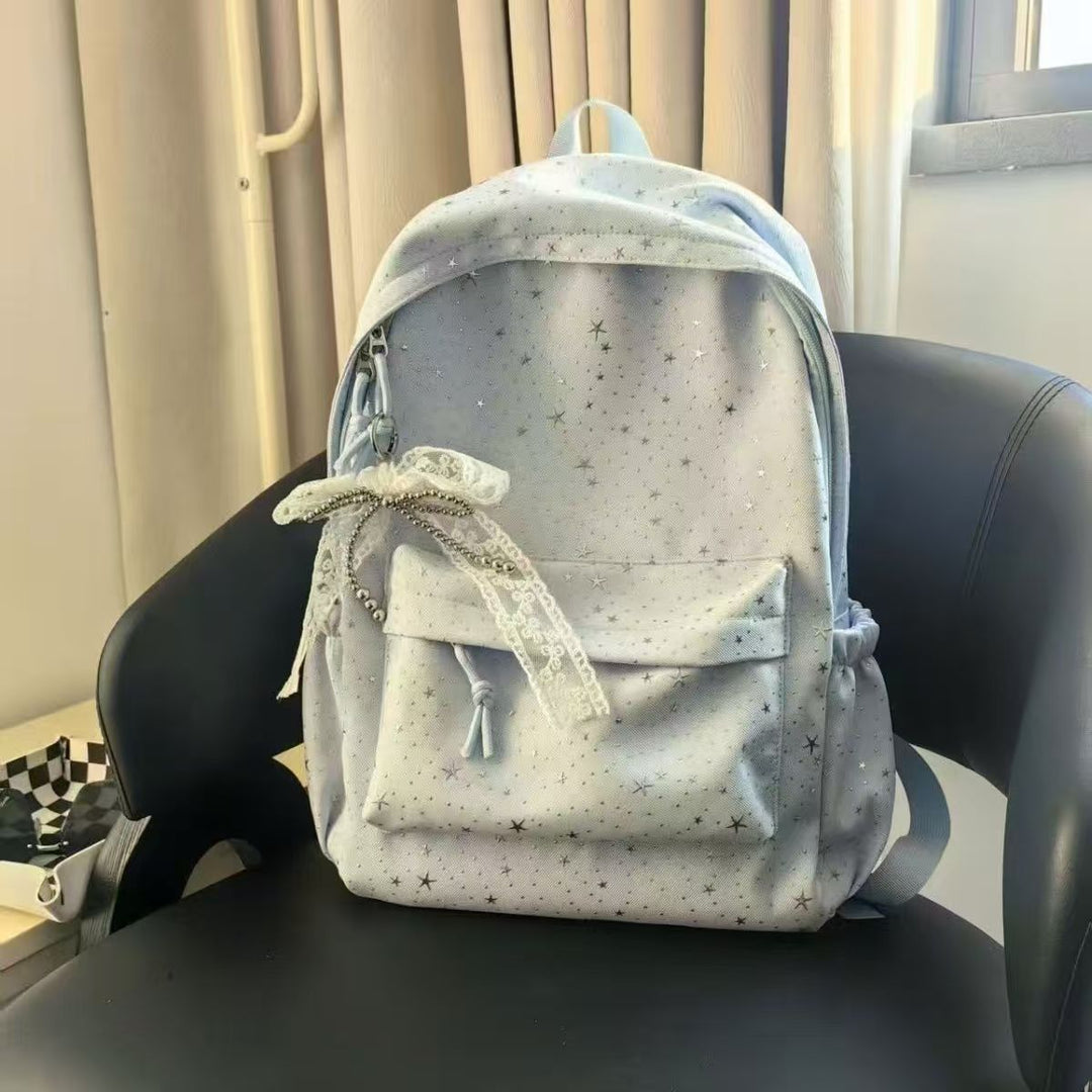 Backpack with Sparkling Star Design Bowlift