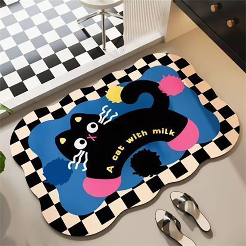 Decorative Cartoon-Themed Bath Mat Bowlift