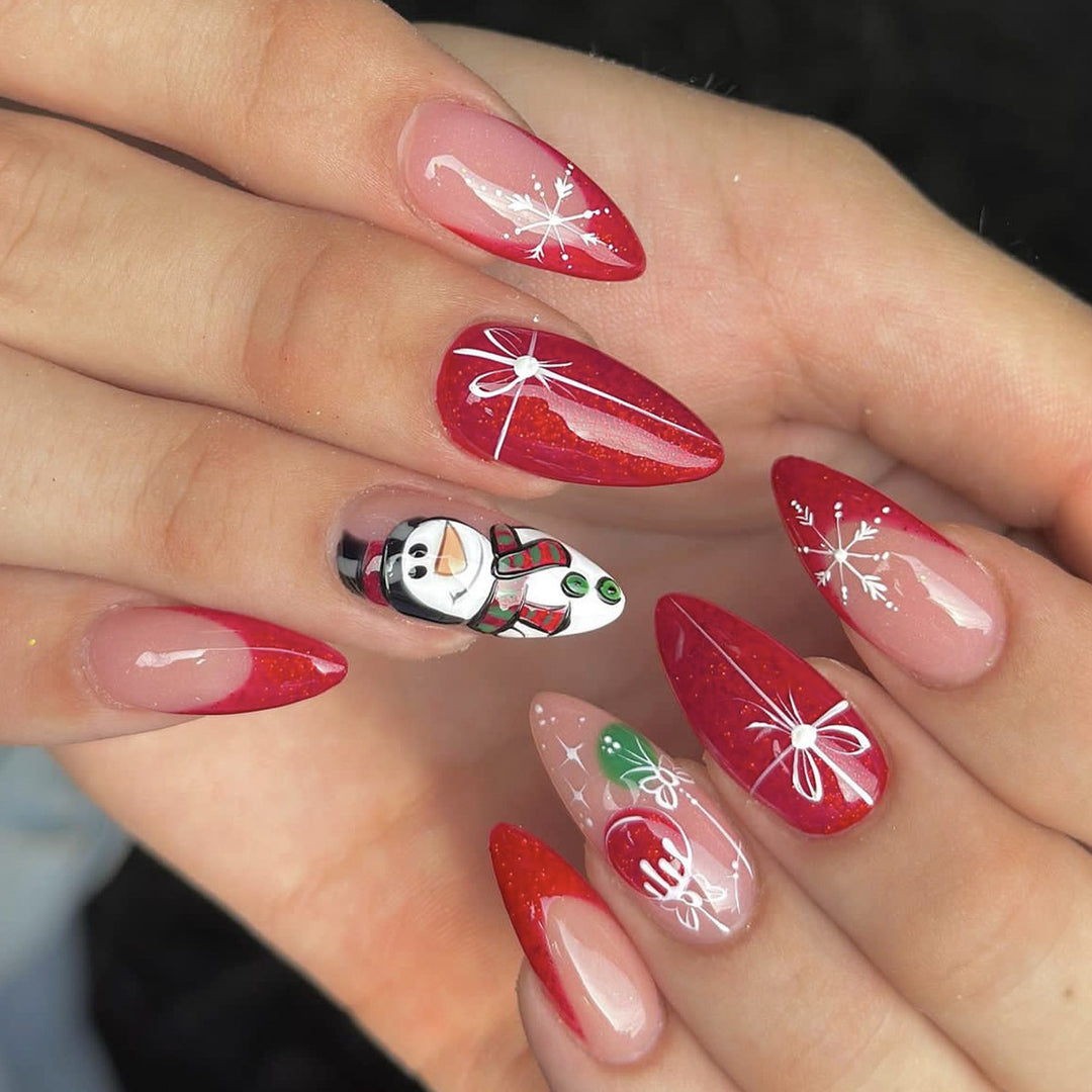 Festive Holiday-Themed Nail Art Extensions Bowlift