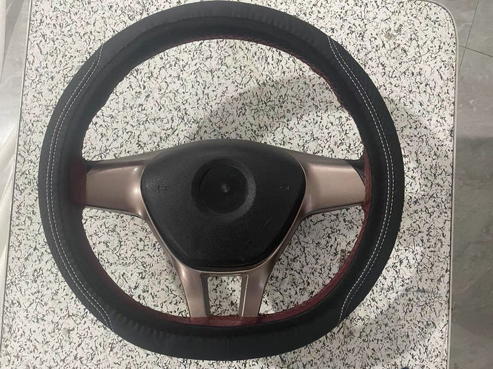 Premium Non-Slip Leatherette Steering Wheel Cover with Quilted Grip and Heat Resistant Padding Bowlift