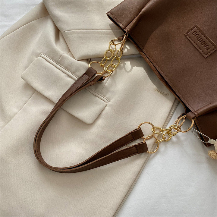 Stylish Chain-Accented Handbag
