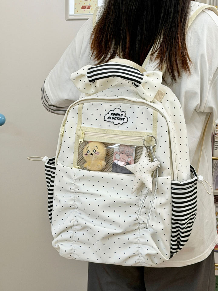 Stylish Dot Patterned Backpack