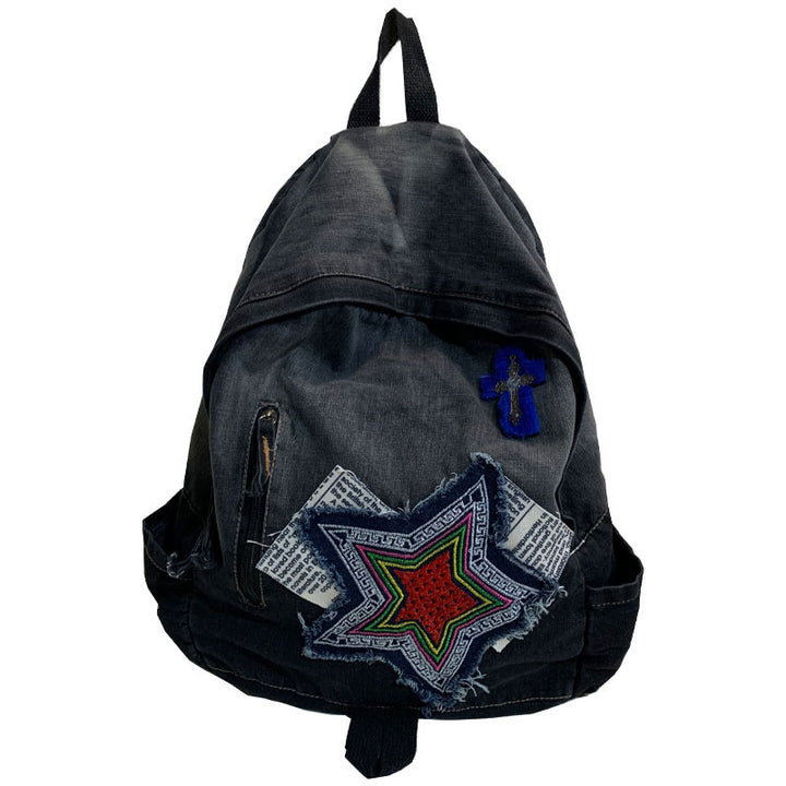 Artistic Denim School Backpack Bowlift