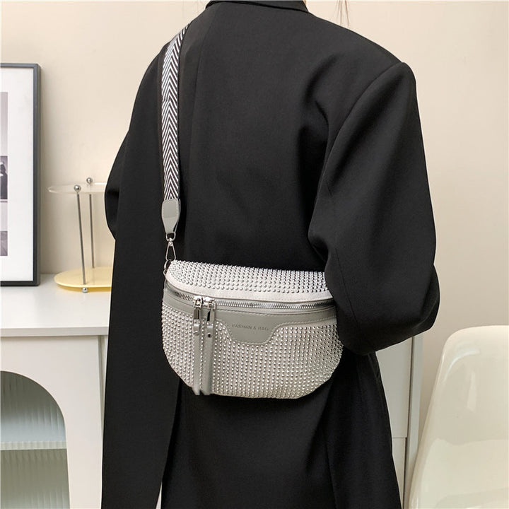 Stylish Rhinestone Embellished Mini Crossbody Bag Bowlift