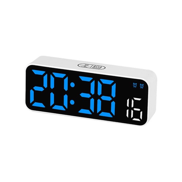 Digital Alarm Clock with Large LED Display and Dual Alarm Function Bowlift