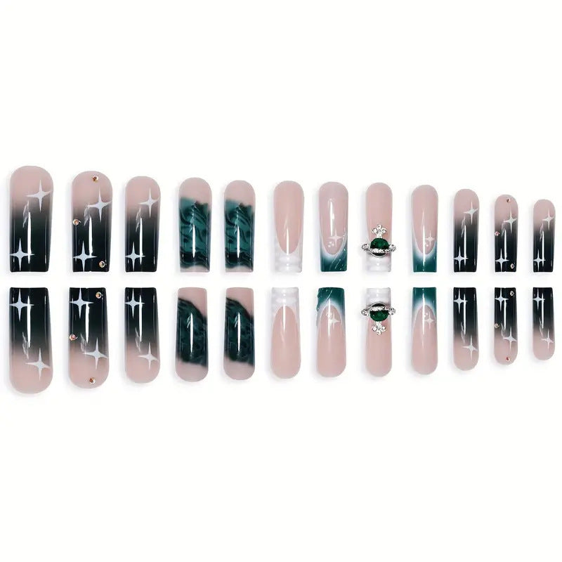 Artistic Press-On Nail Art Extensions Bowlift