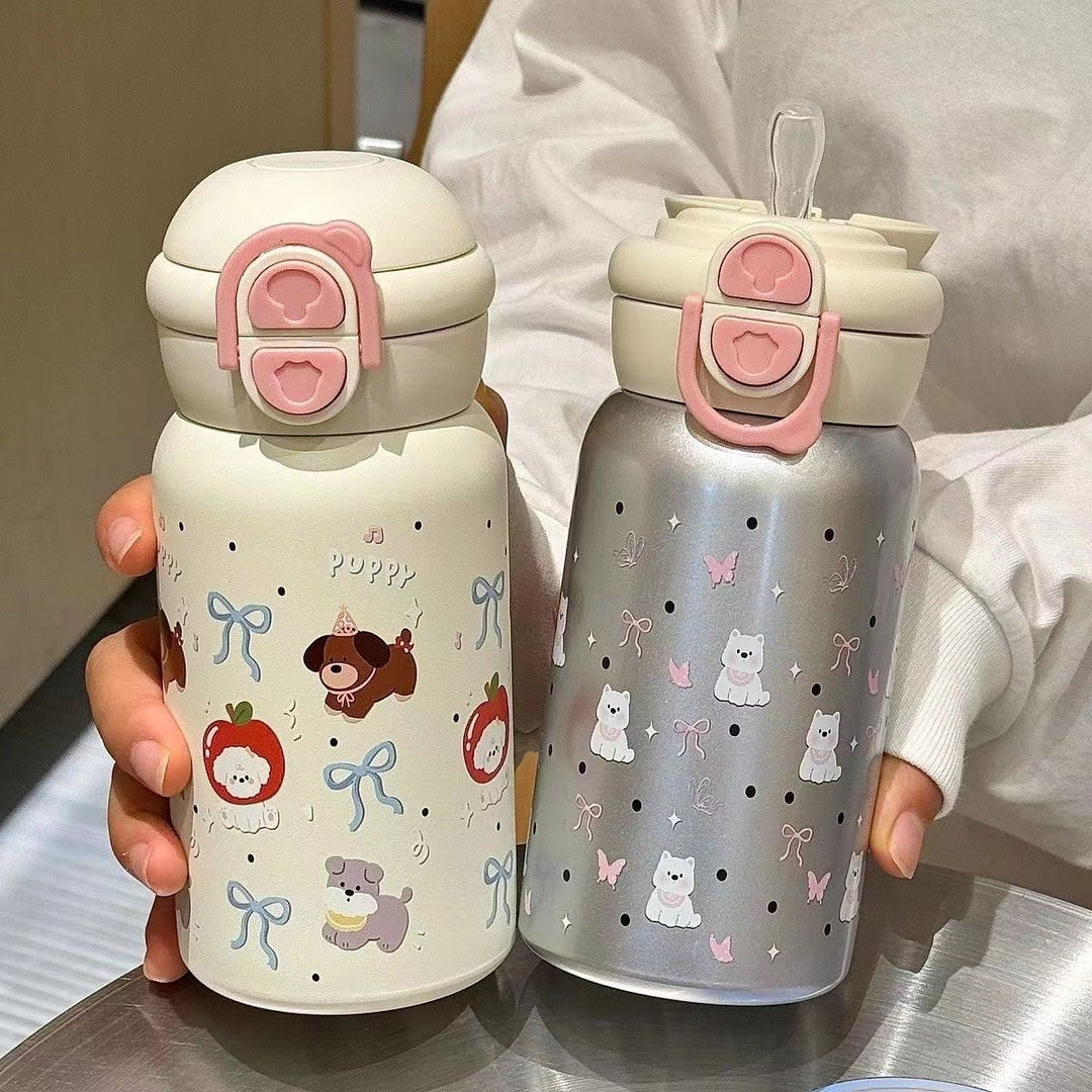 Ladies insulated drinking bottle with sweet Bowlift design