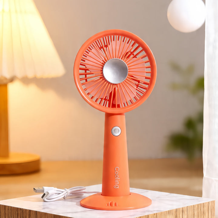 Women's Portable Handheld Fan with LED Lighting and Animal Design Bowlift