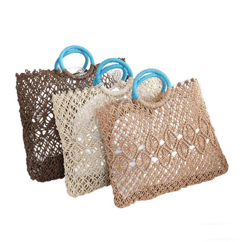 Macramé Tote Bag with Artistic Designs Bowlift