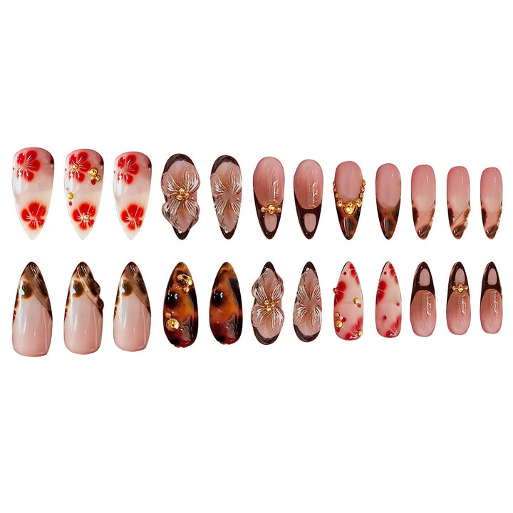 Artistic Stiletto Press-On Nail Art Set Bowlift