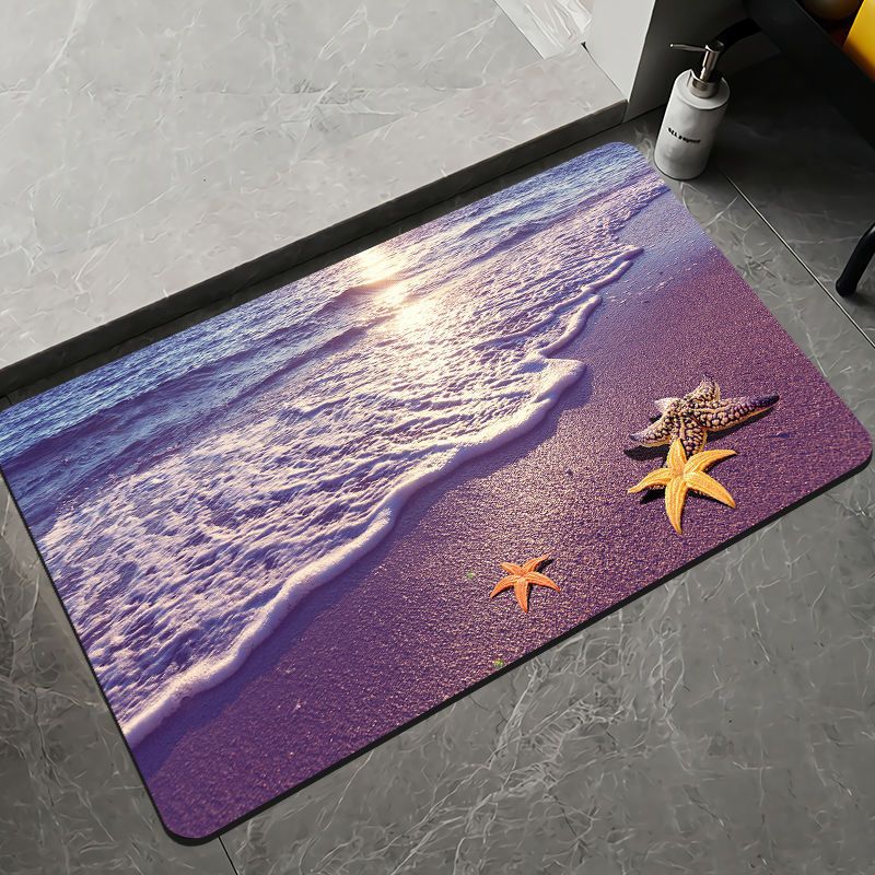 Elegant Floral Design Bath Mat Bowlift