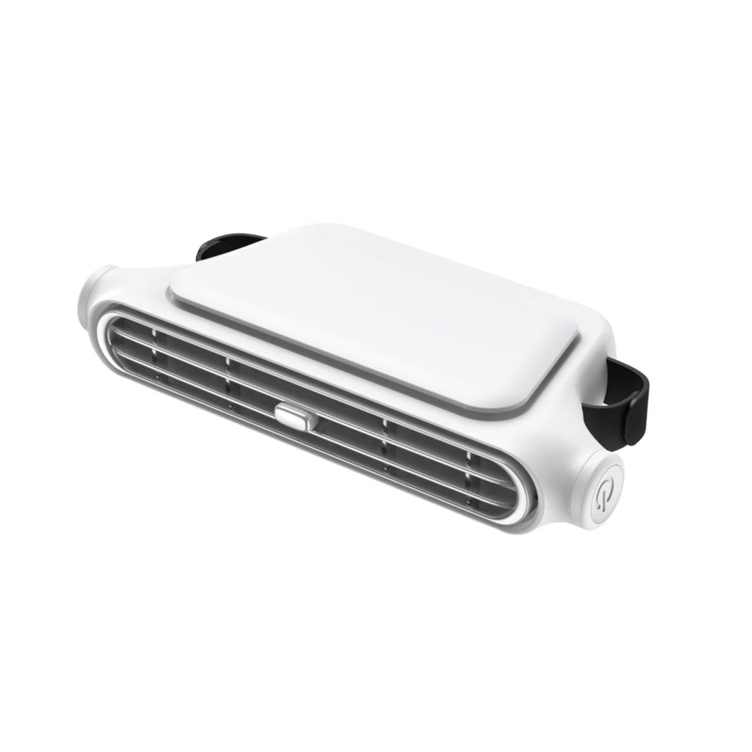 Unisex nan compact clip-on car vent air purifier and fan with adjustable louvers Bowlift