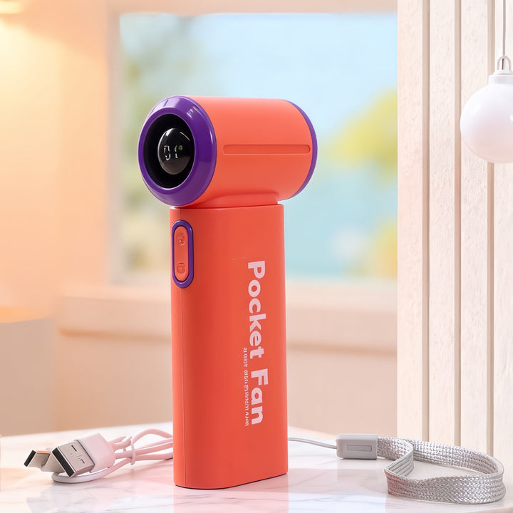 Ladies Portable Mini Fan with USB Charging Function and Lightweight Design Bowlift