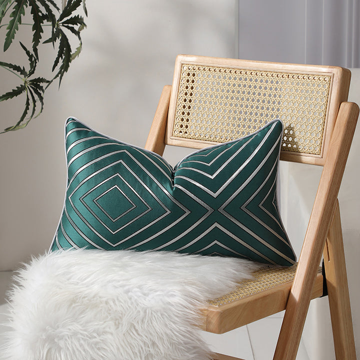 Artistic Geometric Pattern Lumbar Pillow