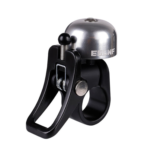 quick-release bicycle bell with ergonomic flip-lever clamp mount Bowlift
