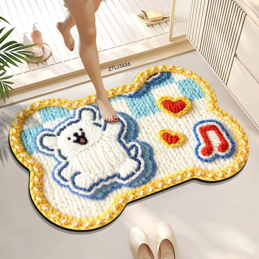 Decorative Plush Bath Mat