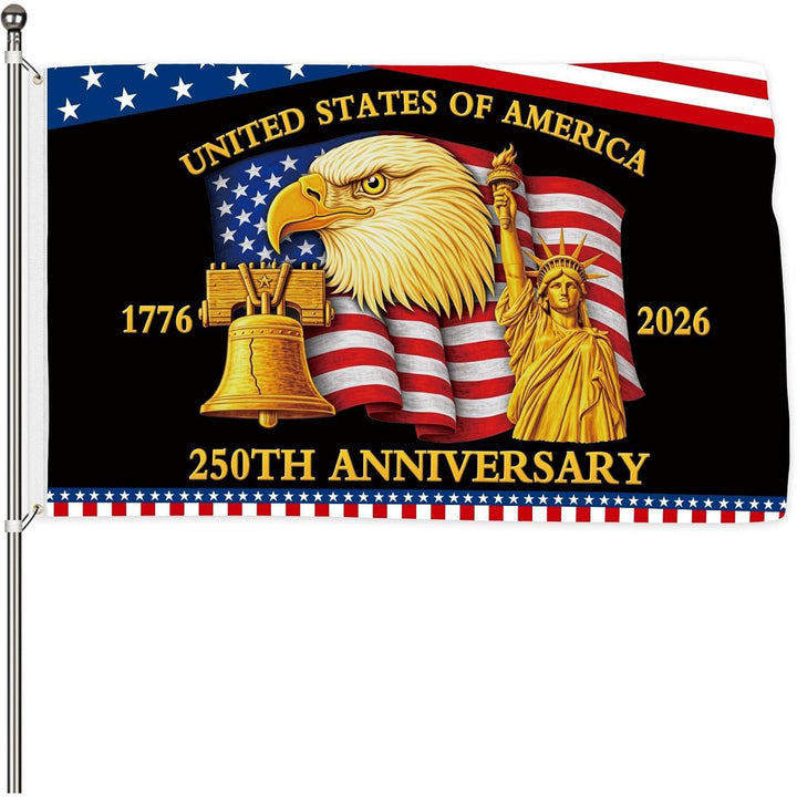 Unisex nan patriotic commemorative heavyweight outdoor flag banner with reinforced grommets and printed eagle emblem Bowlift