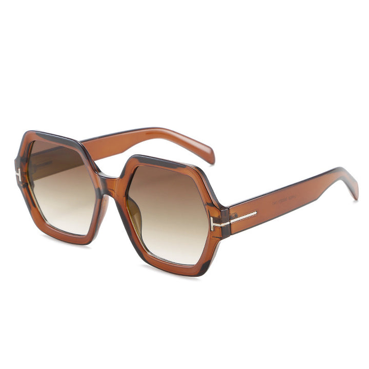 Stylish Oversized Hexagonal Sunglasses Bowlift