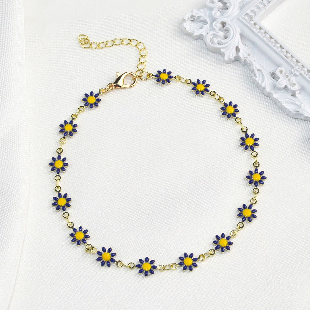 Colorful Floral Chain Bracelet Bowlift