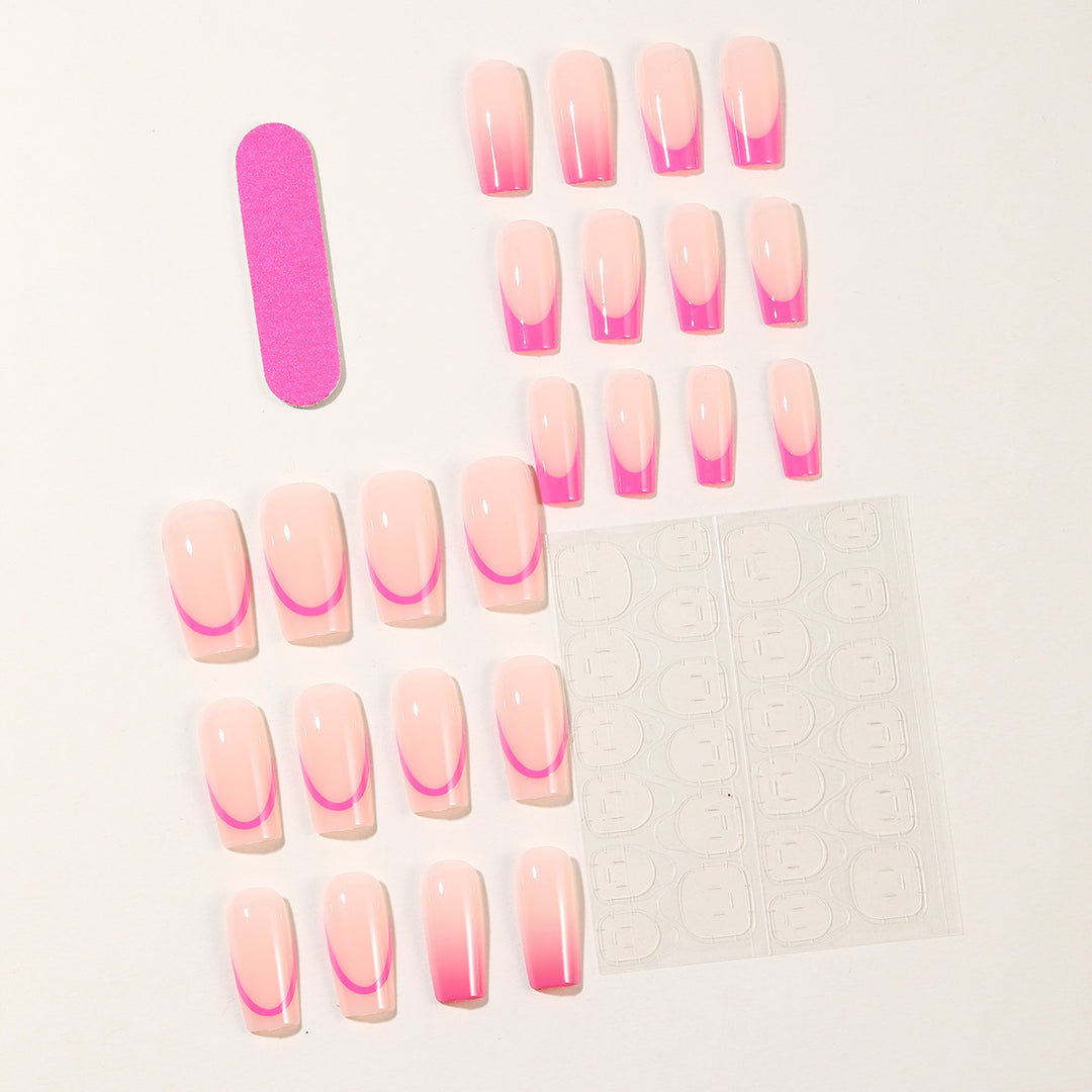 Creative French Tip Acrylic Nail Art Extensions Bowlift