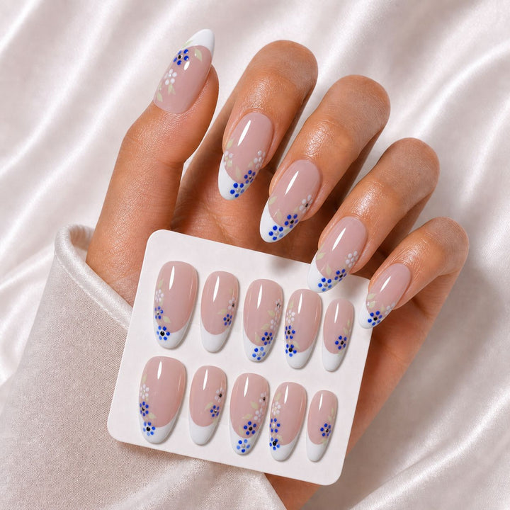 Floral Design Press-On Nail Tips Bowlift