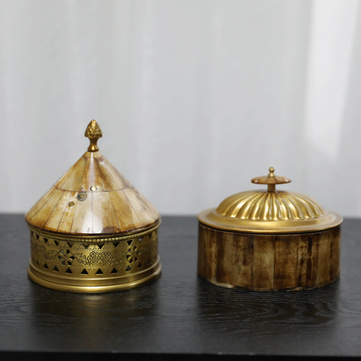 Decorative Gold Leaf Storage Container