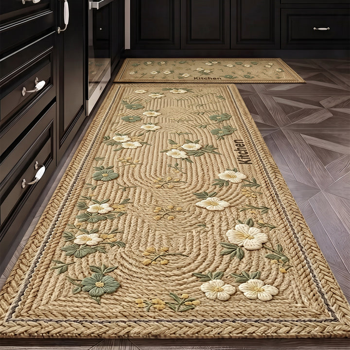 Textured Kitchen Area Comfort Runner Mat Bowlift
