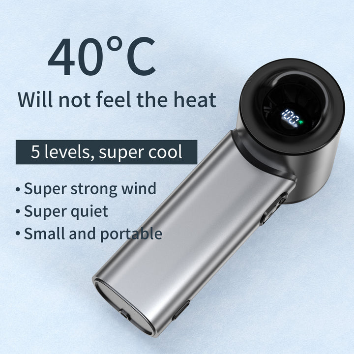 Women Portable Hand Fan with Intelligent Temperature Monitoring Bowlift