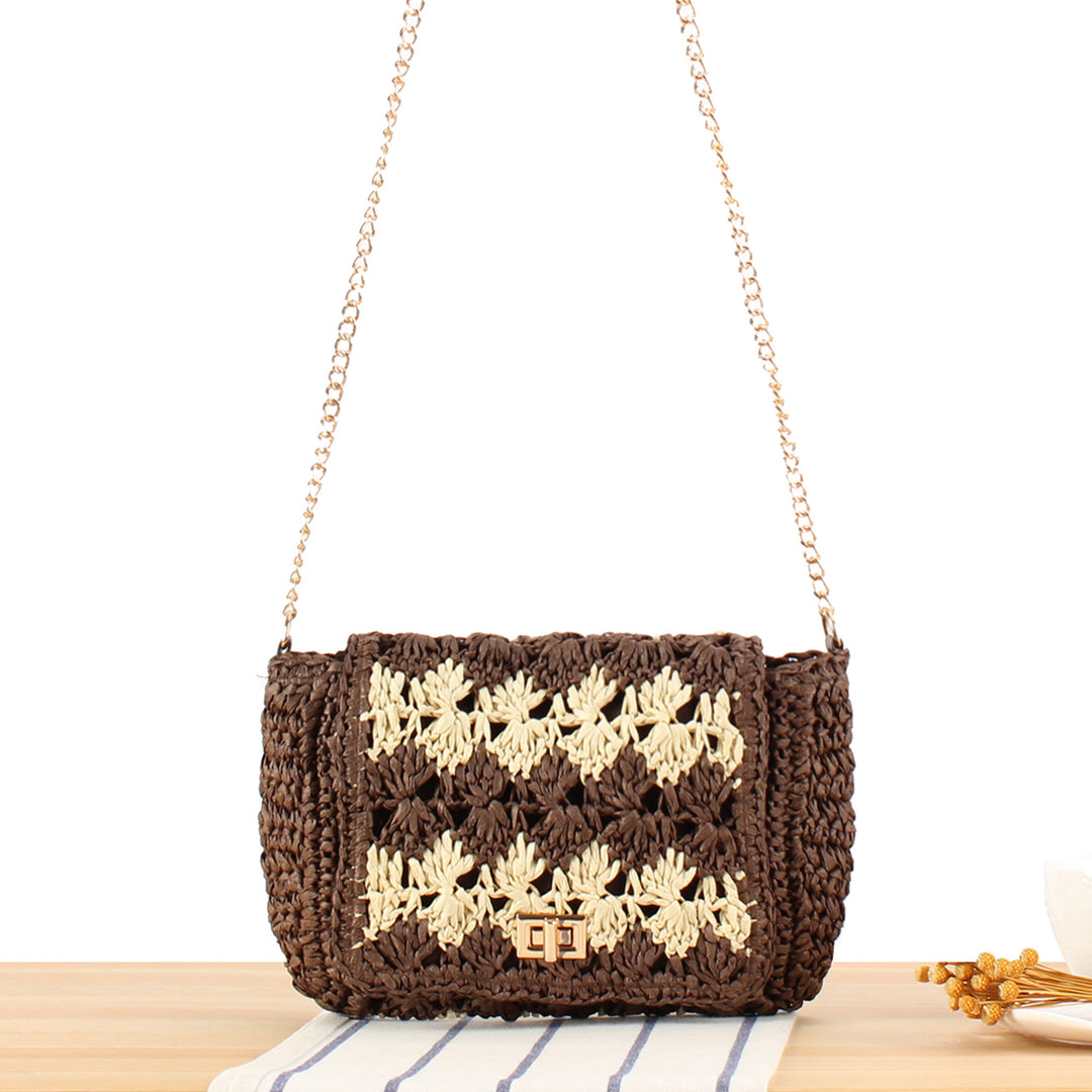 Handbag in Braided Flower Pattern Bowlift