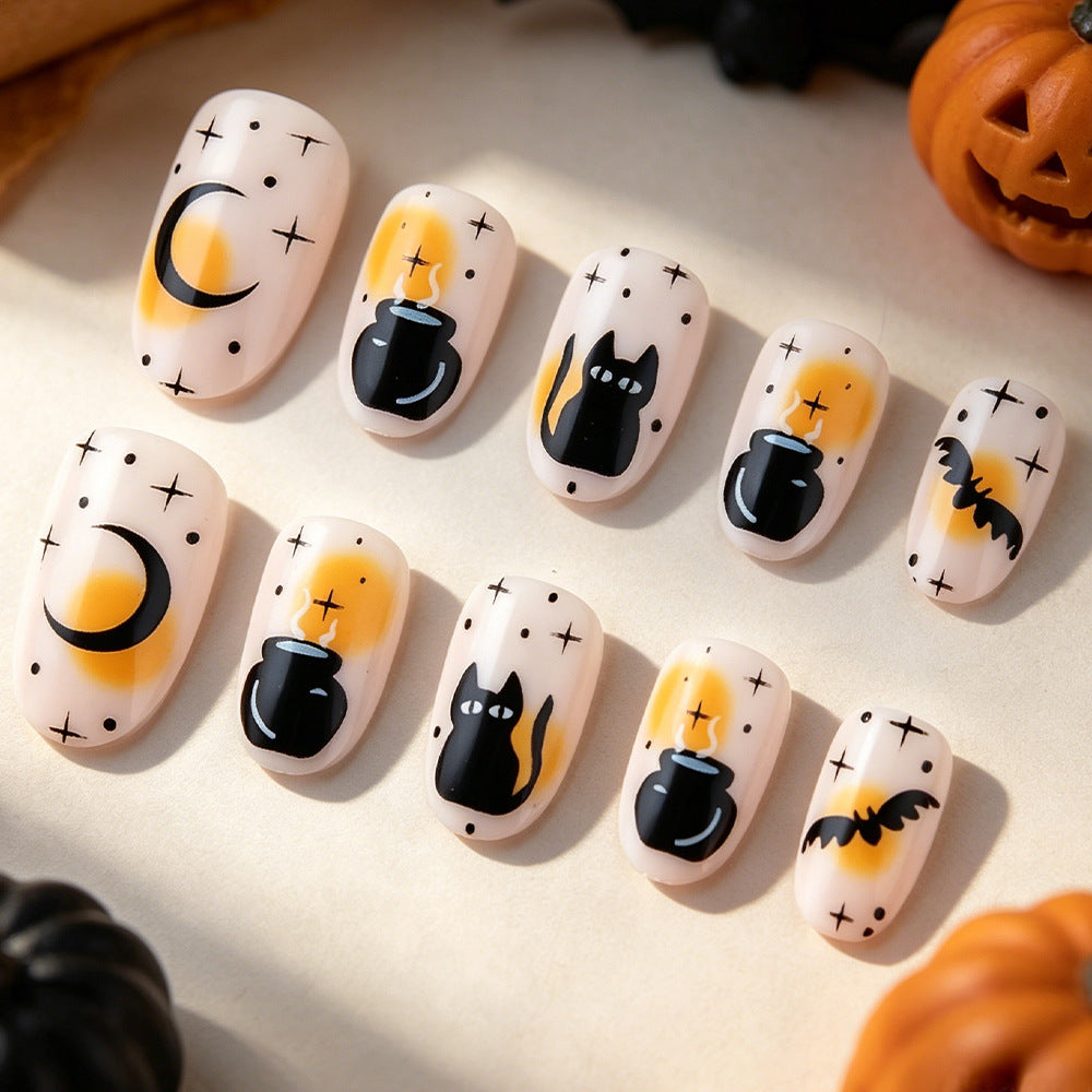 Halloween-Themed Nail Art Design Bowlift