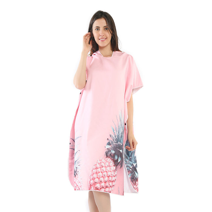 Beach dress with tropical print Bowlift