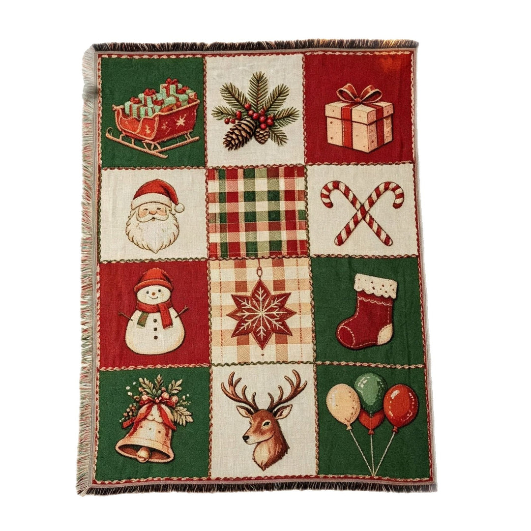 Festive Holiday Theme Throw Blanket