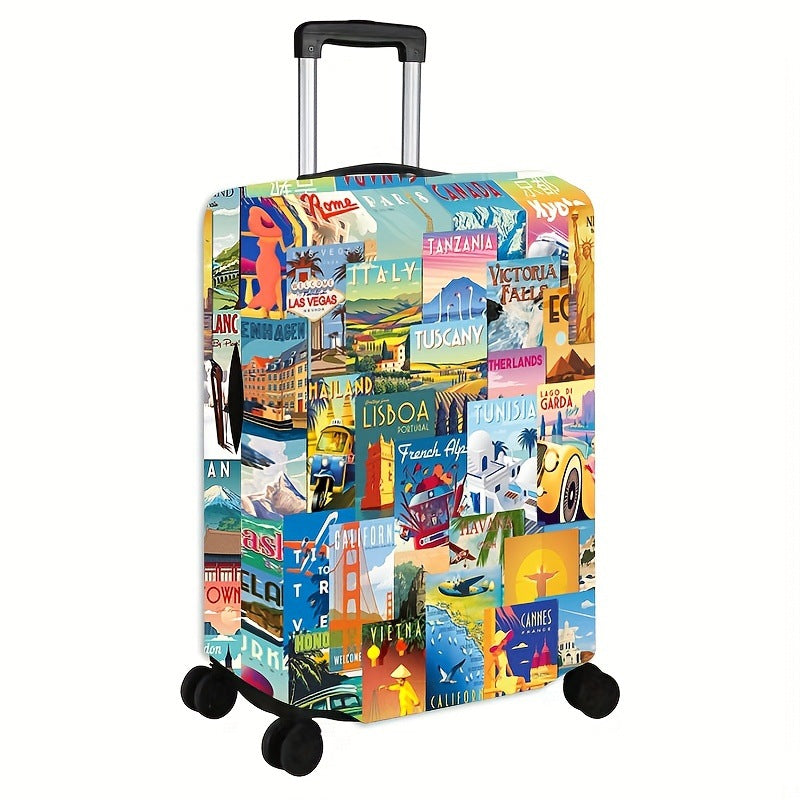 Vintage Travel-Inspired Hard Shell Suitcase Bowlift