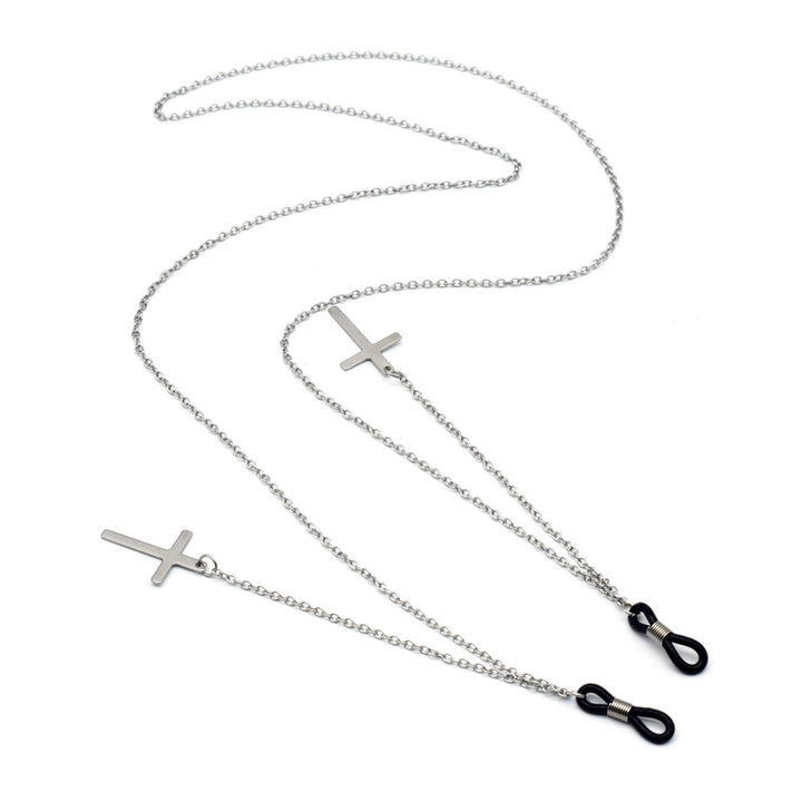 Trendy Metal Cross Eyewear Chain Bowlift