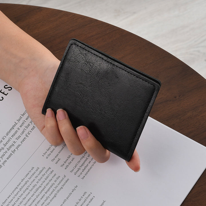Compact Leather Travel Wallet Bowlift